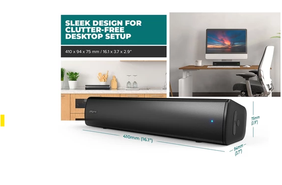 Compact Under-Monitor USB Soundbar